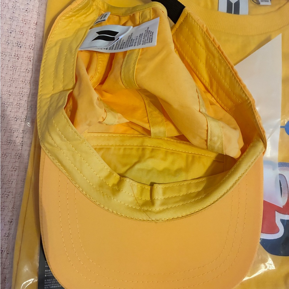 BTS Vintage Retro Yellow J-Hope T-Shirt & Hat - Picture 3 of 4